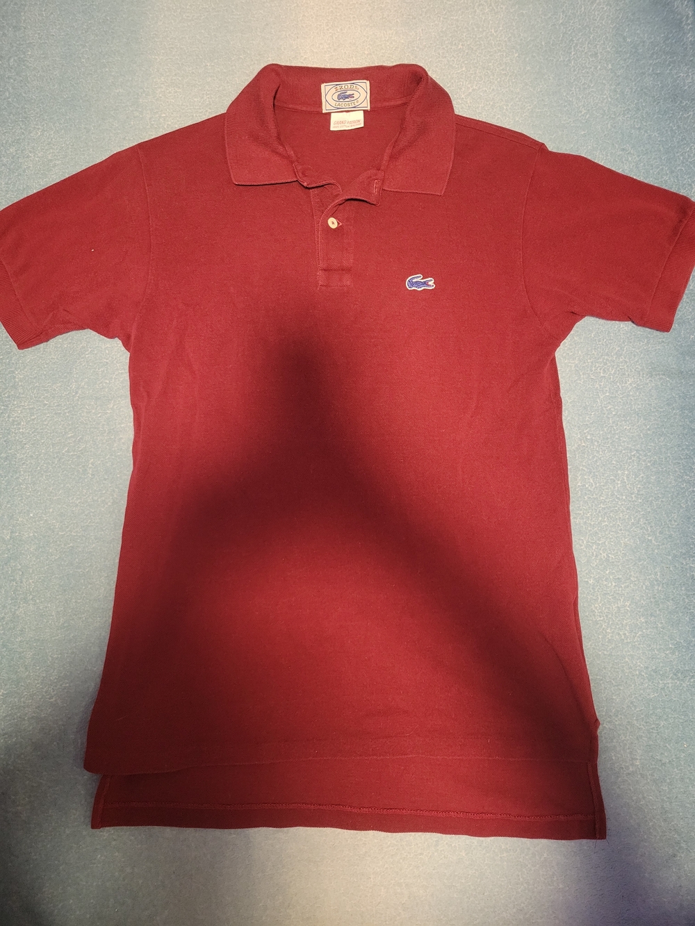 Vintage Lacoste Men's Polo Shirt - Deep Wine Red
